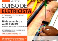 Prefeitura de Bauru abre inscrições para curso gratuito de eletricista em parceria com Senar e Fetaesp