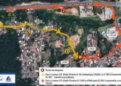 Florianópolis: obra de saneamento no Bairro Monte Verde prossegue com bloqueio no trânsito
