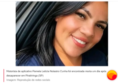 CRIME BRUTAL: Jovem mãe e motorista de aplicativo é morta em Piratininga; carro roubado é interceptado em Bauru